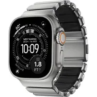 Nomad Stratos Band - 49mm | Natural Titanium | Black FKM