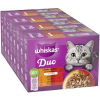 Whiskas Jumbopakke: 144 x 85 g Duo portionsposer - Classic Combos i gelé