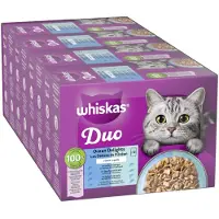 Whiskas Duo portionsposer 48 x 85 g - Ocean Delights i gelé