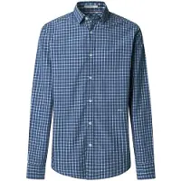 Pepe Jeans Pepe Jeanstil mænd. PM3091180 Presley blå skjorte (XL), Casual, Bomuld, Lange ærmer