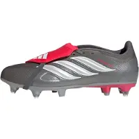 Adidas Predator League Fold-over Tongue SG Finishers Steel - Sølv/Hvid/Rød - Soft Ground (SG), størrelse 44