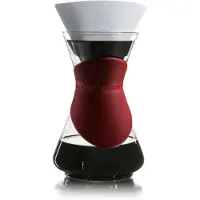 Finum BLOOM AND FLOW, Pour over coffee maker, Sort, Rød, Transparent, 5 kopper