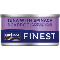 Fish4Dogs Finest Wetfood - Tun med gulerod og spinat - 12 x 85 g