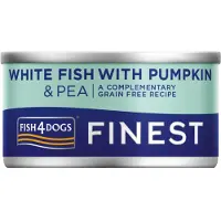 Fish4Dogs Finest Wetfood - Hvidfisk med græskar og ært - 12 x 85 g