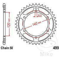 JT Sprockets 530 Jtr499.38 Steel Bagtandhjul