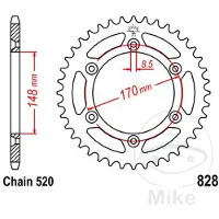 Jt 520 Jtr828.48 Steel Bagtandhjul