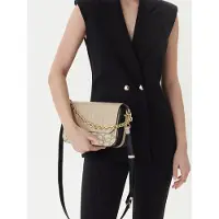 Tous TOUStil kvinder. 2002185451 Kæde Kaos Icon medium messenger taske beige, sort (OSFA), Casual, Polyuretan