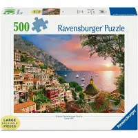 Ravensburger Positano 500 Piece Jigsaw Puzzle For Voksne | Unikt stykke design | Anti-blændingsoverflade | Ideel til gruppeaktivitet og gaver | F