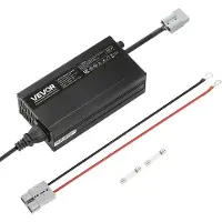 Vevor 12V 10A litiumbatterioplader, 14,6V, AC-DC LiFePO4 smartoplader, med Anderson-stik, LED-indikator, 0V aktivering, til genopladelige litium-LiFePO4-dybcyklusbatterier til båd, autocamper