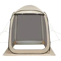 Vevor Skærmtelt, 1825 x 1825 x 2200 mm, 4-6 personers pop-up-skærmtelt, bærbart afskærmet i baldakin med bæretaske, net i siderne, jordpløkker, til have, terrasse, udendørsaktiviteter, beige