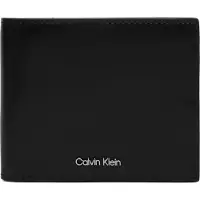 Calvin Klein Tegnebog 'Smooth Metal Logo Bifold' sort