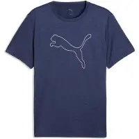 Puma TAD ESSENTIALS Heather Cat Tee Men, Clothing, Navy Heather, XL