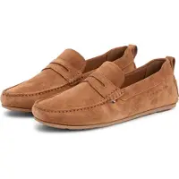 Tommy Hilfiger Tommy Hilfigertil mænd. FM0FM05789 Driver-loafers i ruskind med brune savtakkede såler (45), Fast, Ingen, Casual