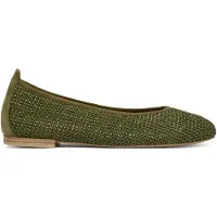 Caprice Ballerina, khaki, made of Leather and synthetic with Block heel, Size 37
