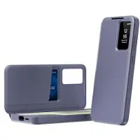 Mtp Products Samsung Galaxy S26 Ultra Smart Clear View Flip etui med kortplads - grå-lilla