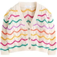 Next Cardigan curry / petroleum / hummer / uldhvid