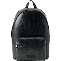 Calvin Klein Rygsæk 'Coated Emblem Print Dome' grå / sort