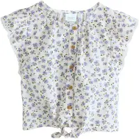 Next Bluse kiwi / lilla / hvid