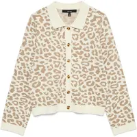Vero Moda Cardigan 'VMRiley' camel / hvid
