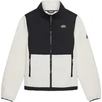 Superdry Superdrytil kvinder. W5012072A Fleece Hybrid Trekker Jacket hvid (XXL), Casual, Genanvendt polister