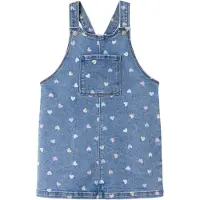 Name it Kjole blue denim / lyseblå / gul / lyserød