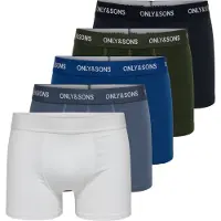 Only & Sons Boksershorts 'ONSTrey' blå / røgblå / oliven / sort / hvid