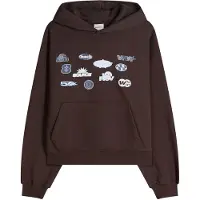 Bershka Sweatshirt navy / lyseblå / choko