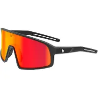 Bolle - Solbriller - Striver Shield Black Matte - Sunrise til UnisexNylon - Størrelse M - Sort