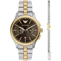 Giorgio Armani Analogt ur guld / sort / sølv