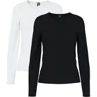 Pieces Shirts 'PCAmelia' sort / hvid