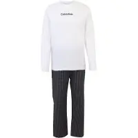 Calvin Klein Underwear Pyjamas lang grå / sort / hvid