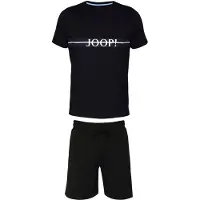 JOOP! Pyjamas kort navy / lyseblå / sort / hvid