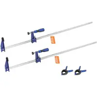Vevor Træklemmer til Træbearbejdning, 2-pak 91,4 cm åbning, Låsbar F-klemme med 272 kg belastningsgrænse, 63,5 mm dybde, Støbejern og Kulstofstål, Nem at bruge, Træklemmer til Træbearbejdning Metalbea