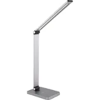 Platinet LED bordlampe DESK LAMP 10W aluminium trådløs opladning 3-trins dæmpning 5-farver [46023]