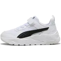 Puma Trinity 2 Sneakers Kids, Shoes, White/Black/Feather Gray, 28
