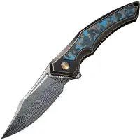 We Knife Orpheus Framelock Damascus