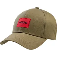 HUGO Hætte oliven / knaldrød / sort