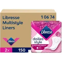 Tork Trusseindlæg Libresse Multistyle - dispenser refill - uden parfume hvid - 2x150 stk./karton