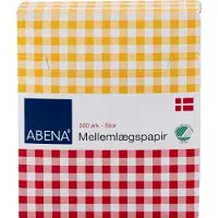 Abena Mellemlægspapir, , 14,5x12cm, bleget, pergament, 500 ark - (10 pakker x 500 ark)