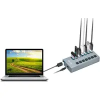 ITEC USB 3.0 Charging HUB 7-Port - 36W - USB 3.0 USB hub - 7 ports - Grå