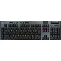 Logitech G G915 X - Tastatur - LIGHTSPEED - bagbelyst - trådløs - 2.4 GHz, Bluetooth, USB - QWERTY - US International - tastkontakt: GL Clicky - sort