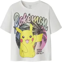 Name it Bluser & t-shirts 'NKFMuba Pokemon' gul / pink / sort / naturhvid