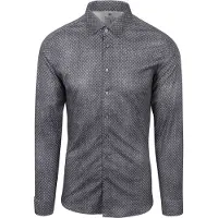Desoto Skjorte Print Denim Blå Mørkeblå måle