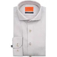 Suitable Skjorte Jacquard Luxe Beige måle