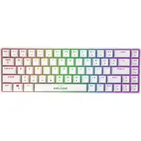 Fifine GK1W mekanisk tastatur, 65% RGB (hvid)