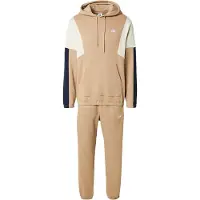 Nike Joggingdragt 'CLUB FLEECE' beige / elfenben / mørkeblå / hvid