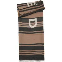 Weekend Max Mara Sjal 'GALLO' lysebrun / sort / hvid