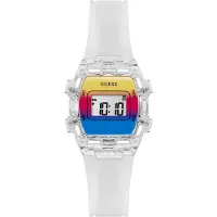 GUESS Ur 'Phineas' blå / gul / mørk pink / transparent