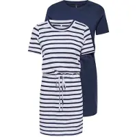 ONLY Dame to pak jersey kjoler navy blazer