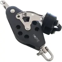 Barton Marine Triple Drejelig Blok Med Reb Støtte/reb Klemme 385kg 10 Mm